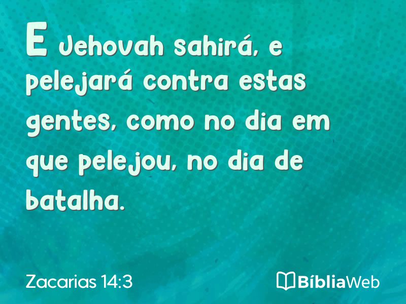 Zacarias 14:3 em imagem para compartilhar