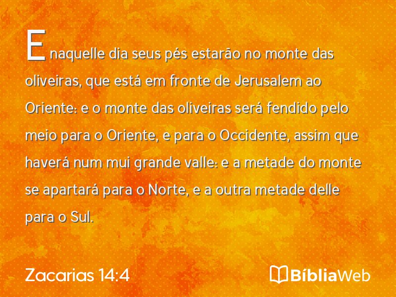 Zacarias 14:4 em imagem para compartilhar