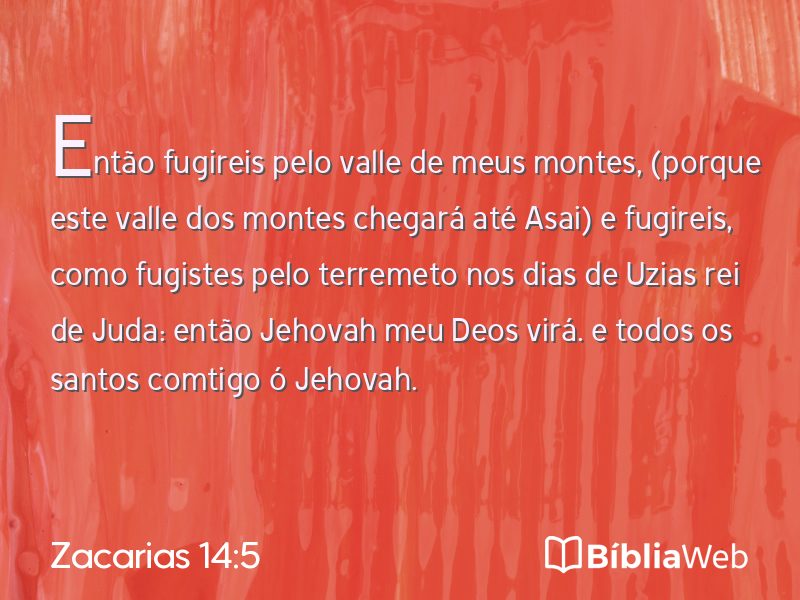 Zacarias 14:5 em imagem para compartilhar