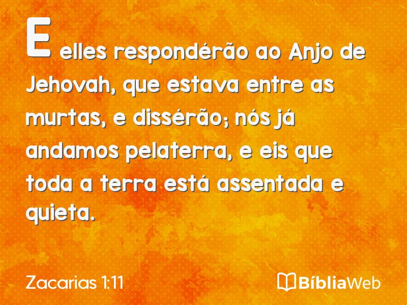 Zacarias 1:11 em imagem para compartilhar