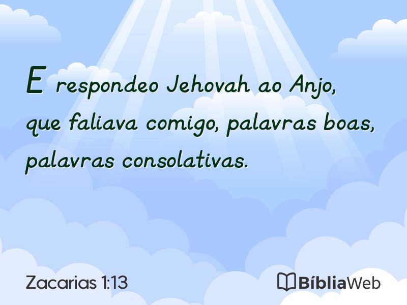 Zacarias 1:13 em imagem para compartilhar