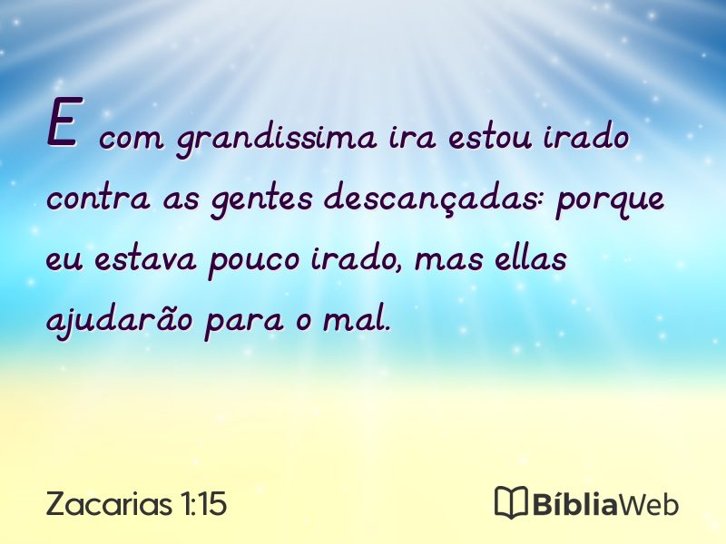 Zacarias 1:15 em imagem para compartilhar