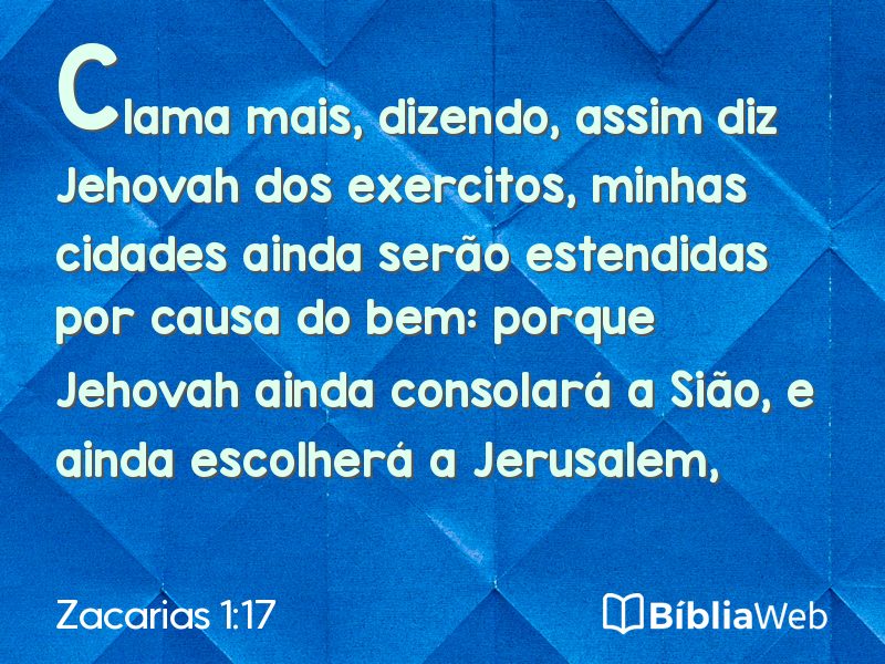 Zacarias 1:17 em imagem para compartilhar
