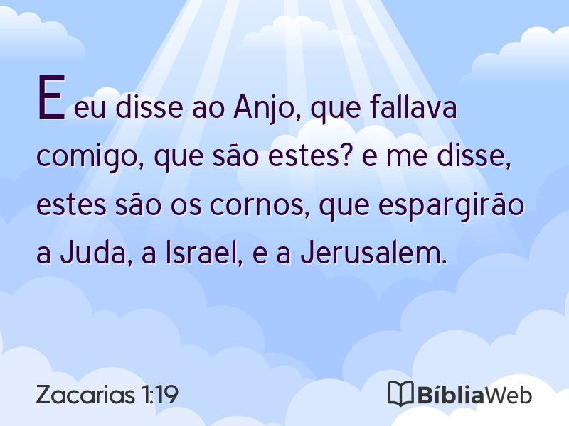 Zacarias 1:19 em imagem para compartilhar