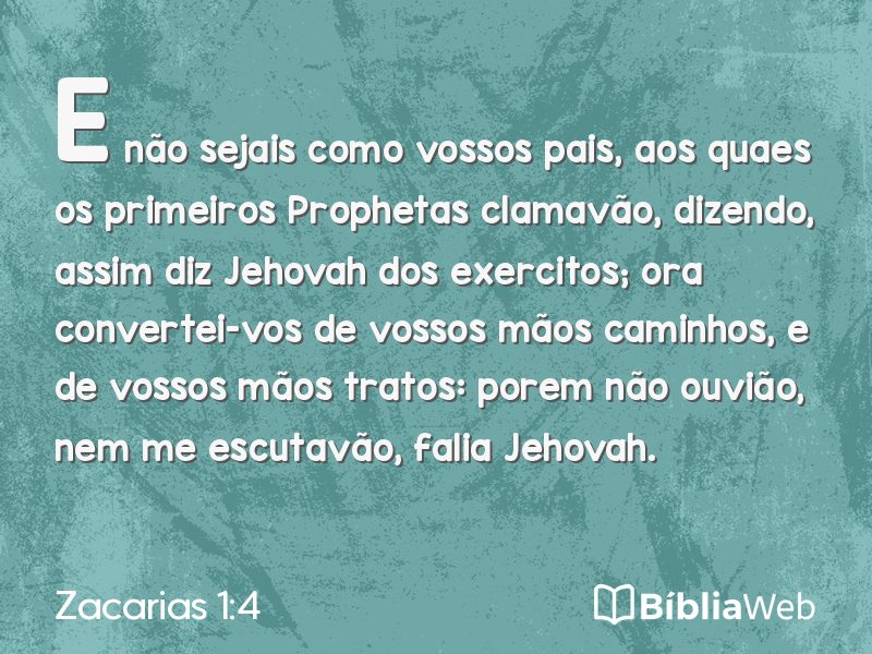 Zacarias 1:4 em imagem para compartilhar