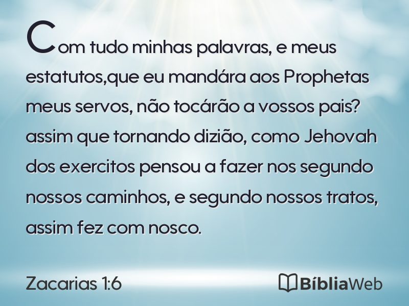 Zacarias 1:6 em imagem para compartilhar
