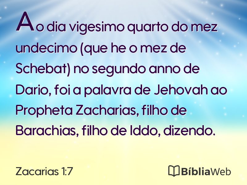 Zacarias 1:7 em imagem para compartilhar