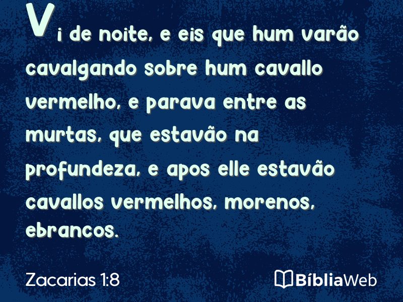 Zacarias 1:8 em imagem para compartilhar