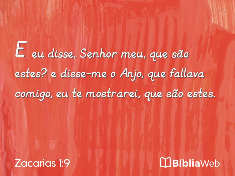 Zacarias 1:9 em imagem para compartilhar
