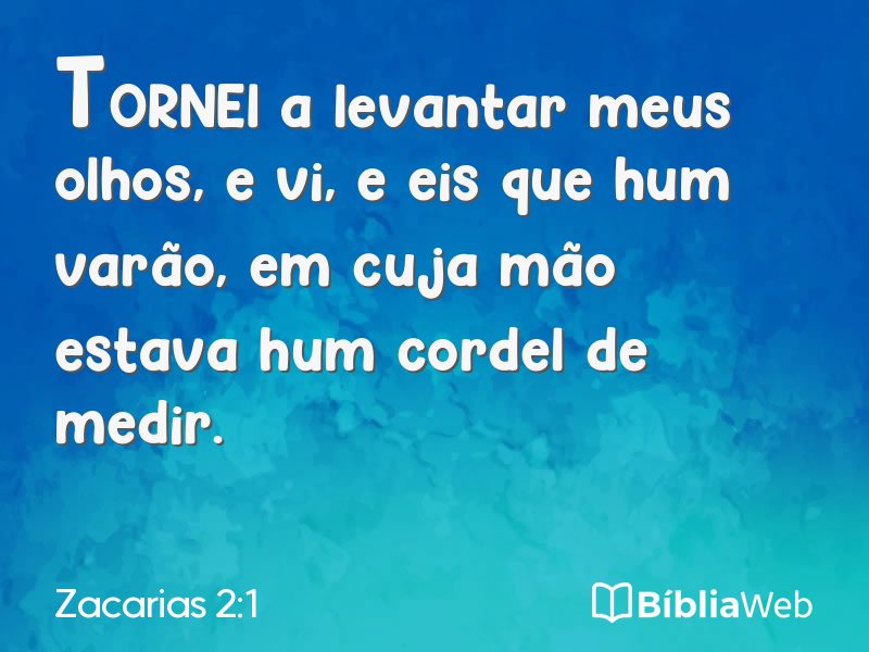 Zacarias 2:1 em imagem para compartilhar