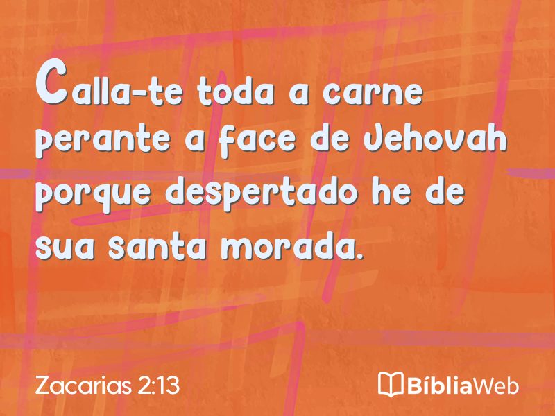 Zacarias 2:13 em imagem para compartilhar