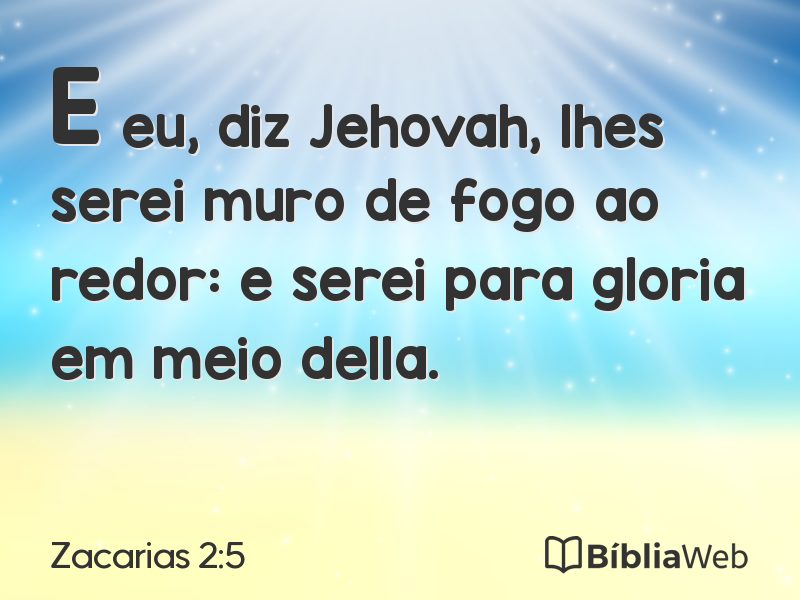 Zacarias 2:5 em imagem para compartilhar