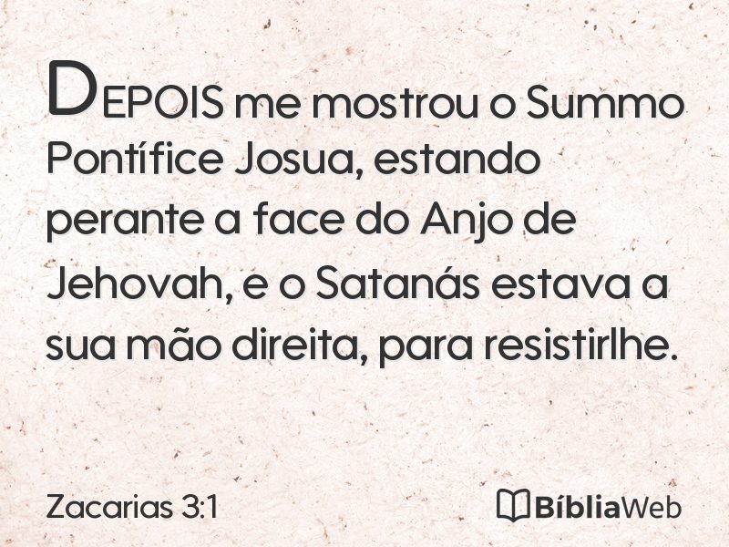 Zacarias 3:1 em imagem para compartilhar