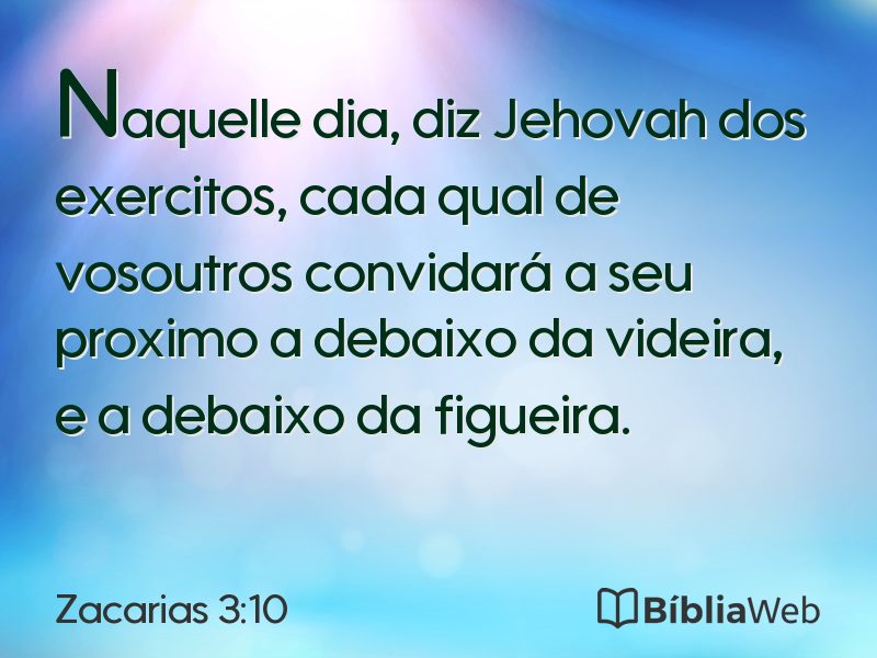 Zacarias 3:10 em imagem para compartilhar