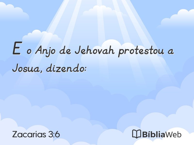 Zacarias 3:6 em imagem para compartilhar