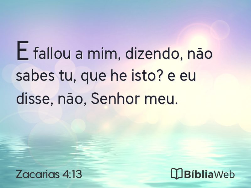 Zacarias 4:13 em imagem para compartilhar