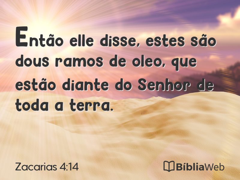 Zacarias 4:14 em imagem para compartilhar