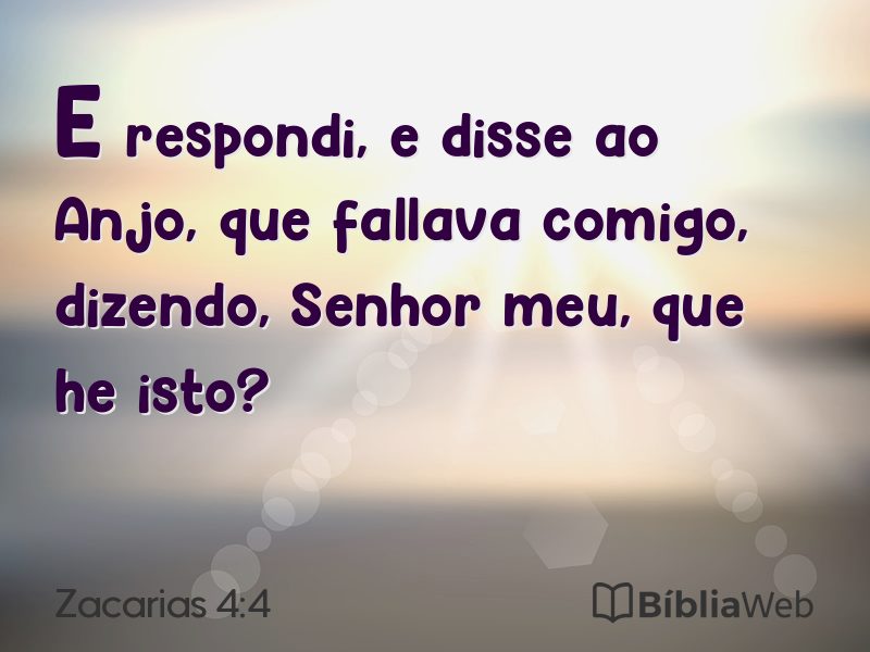 Zacarias 4:4 em imagem para compartilhar
