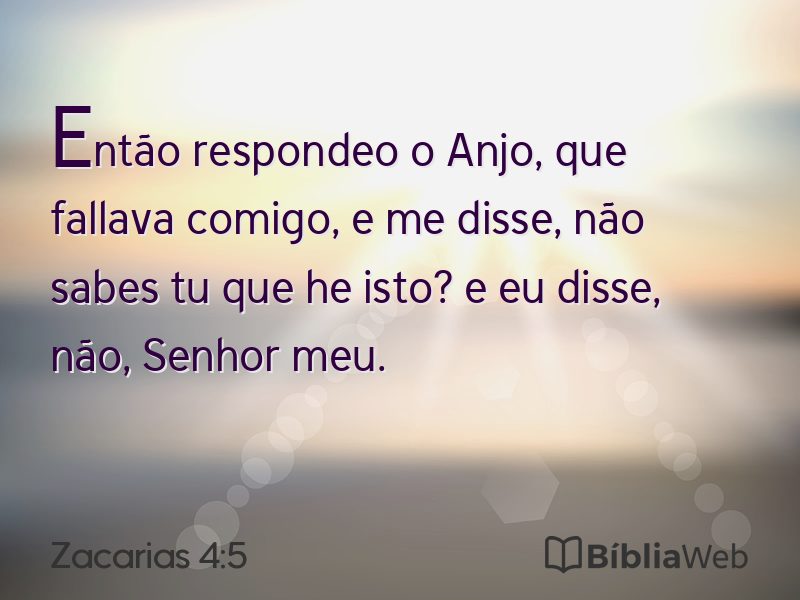 Zacarias 4:5 em imagem para compartilhar