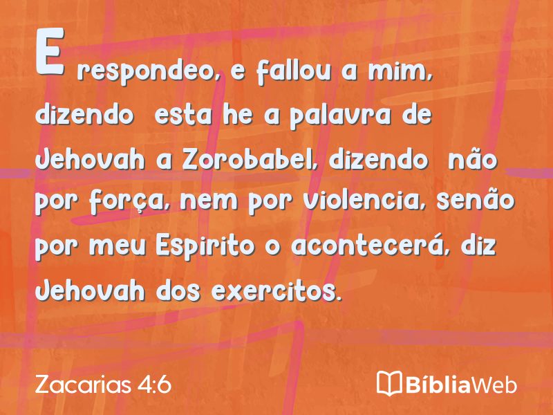 Zacarias 4:6 em imagem para compartilhar
