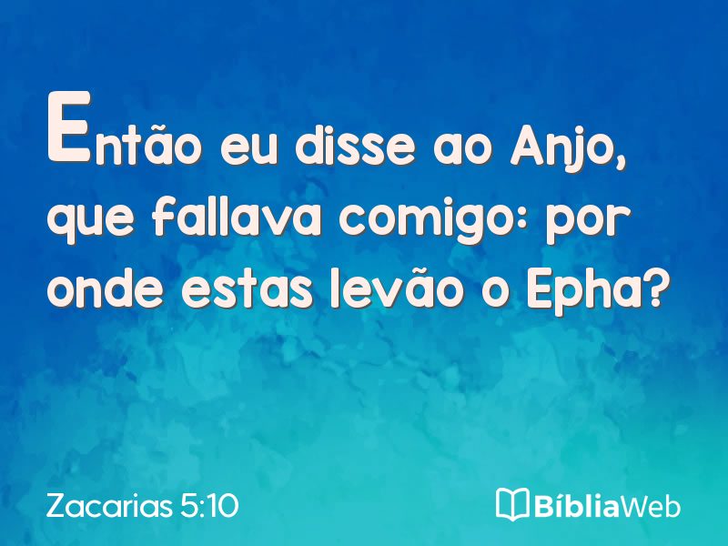 Zacarias 5:10 em imagem para compartilhar