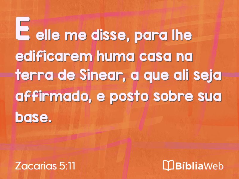 Zacarias 5:11 em imagem para compartilhar