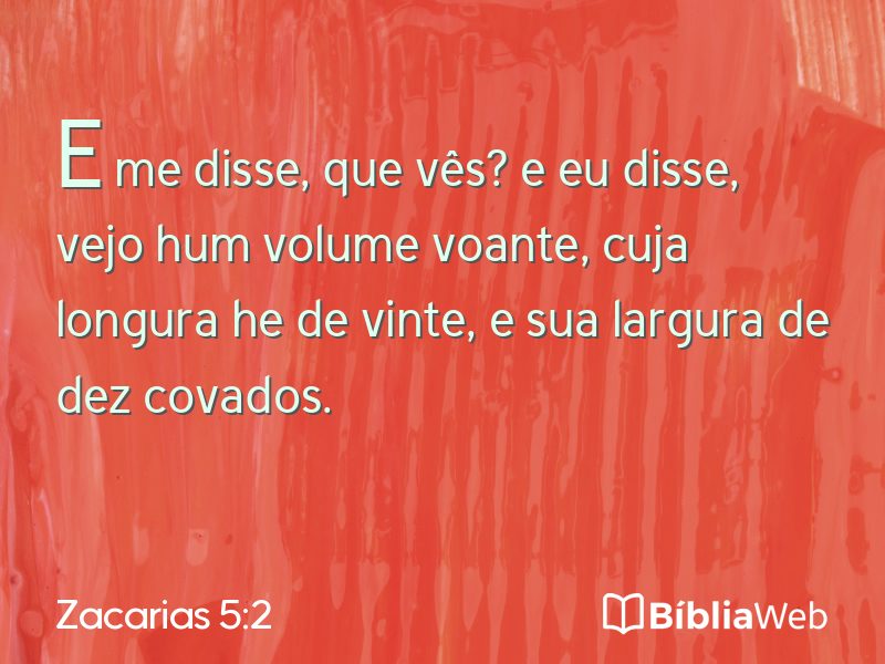 Zacarias 5:2 em imagem para compartilhar