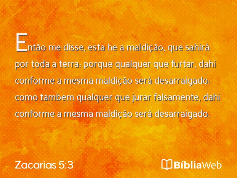 Zacarias 5:3 em imagem para compartilhar