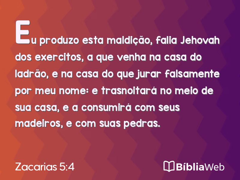 Zacarias 5:4 em imagem para compartilhar