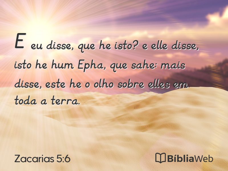 Zacarias 5:6 em imagem para compartilhar