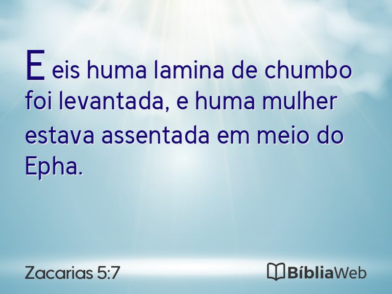 Zacarias 5:7 em imagem para compartilhar
