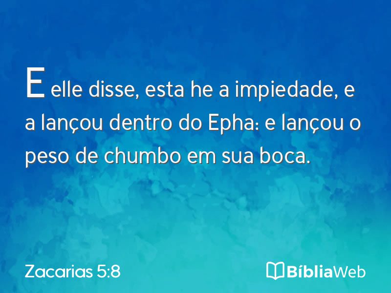 Zacarias 5:8 em imagem para compartilhar