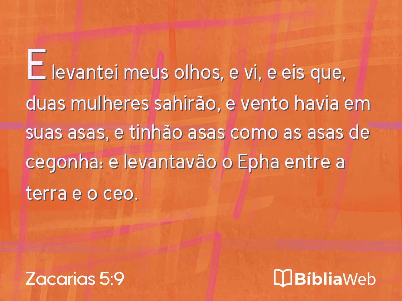 Zacarias 5:9 em imagem para compartilhar