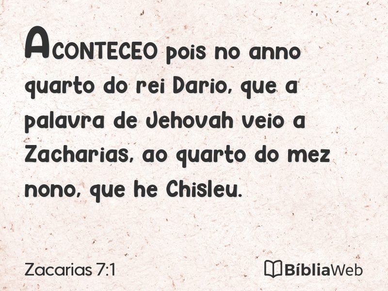 Zacarias 7:1 em imagem para compartilhar