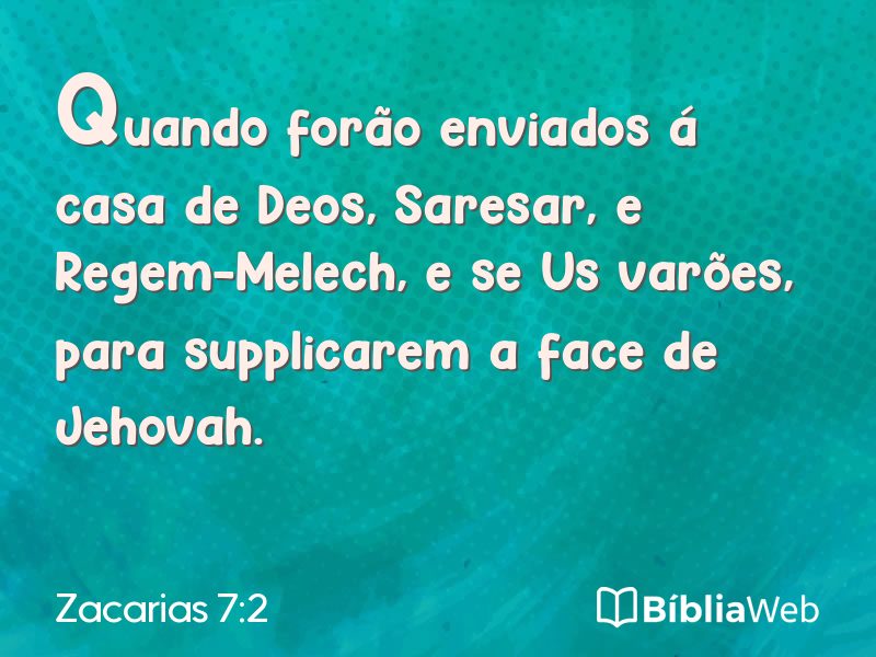 Zacarias 7:2 em imagem para compartilhar