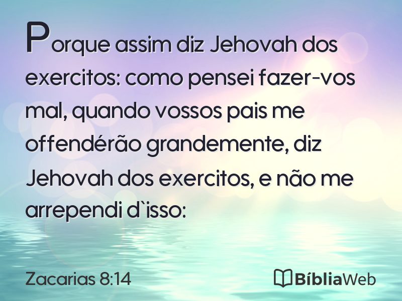 Zacarias 8:14 em imagem para compartilhar