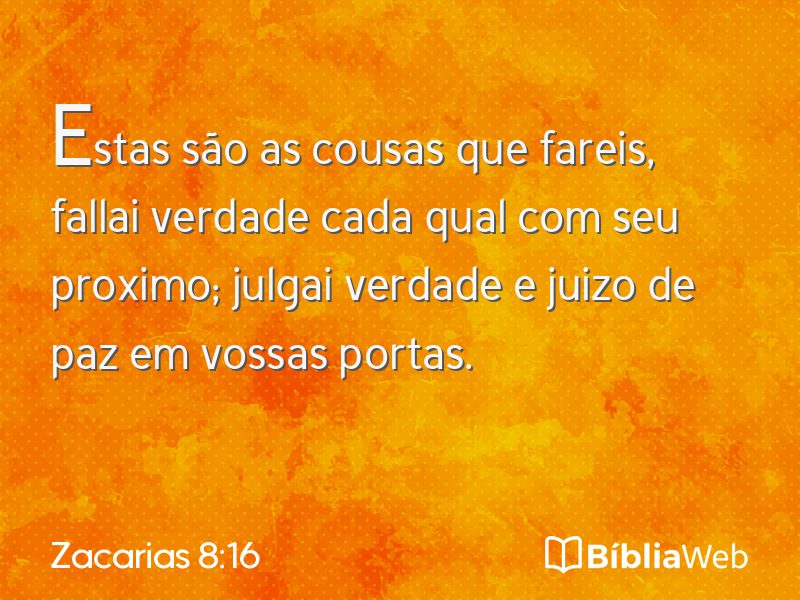 Zacarias 8:16 em imagem para compartilhar