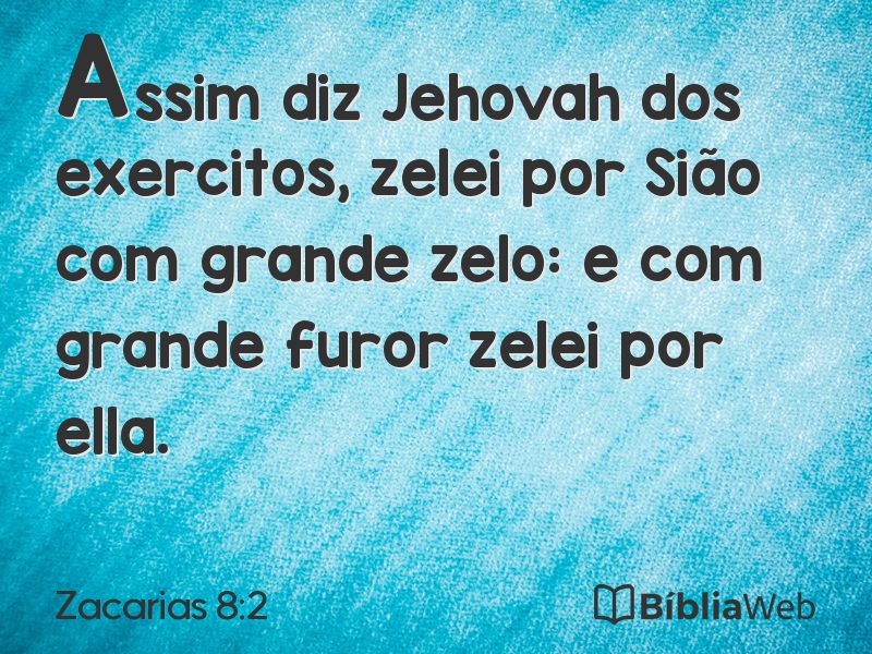 Zacarias 8:2 em imagem para compartilhar