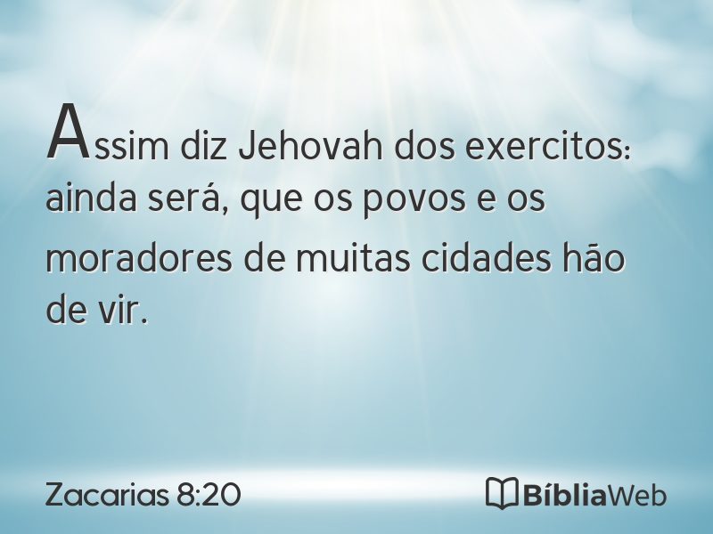 Zacarias 8:20 em imagem para compartilhar
