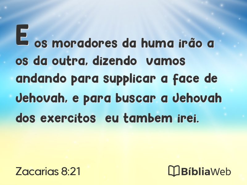 Zacarias 8:21 em imagem para compartilhar
