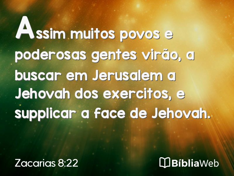 Zacarias 8:22 em imagem para compartilhar
