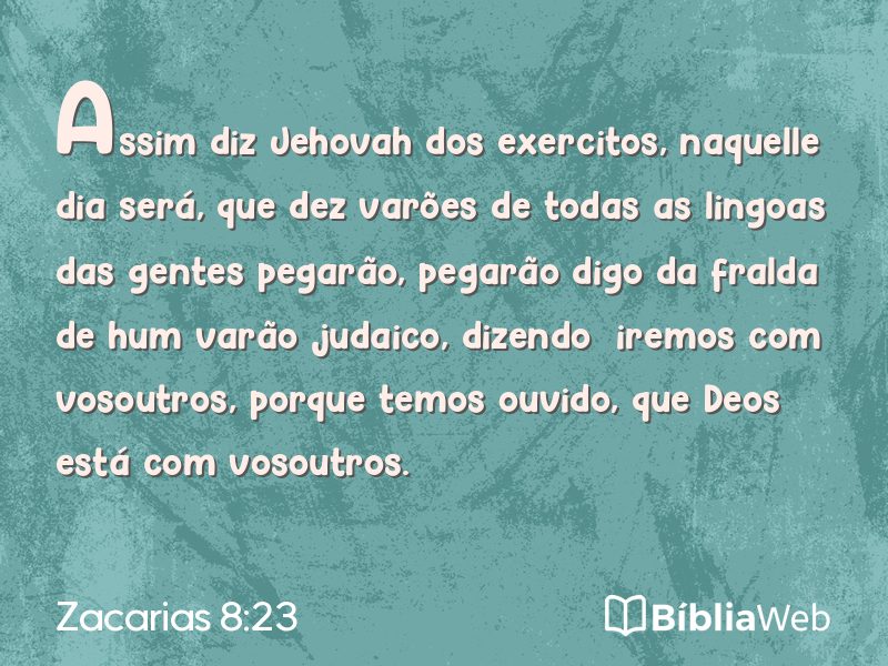 Zacarias 8:23 em imagem para compartilhar