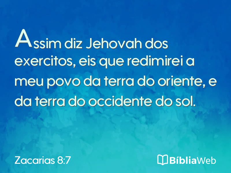 Zacarias 8:7 em imagem para compartilhar