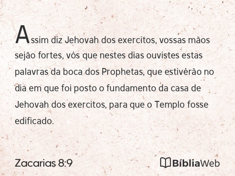 Zacarias 8:9 em imagem para compartilhar