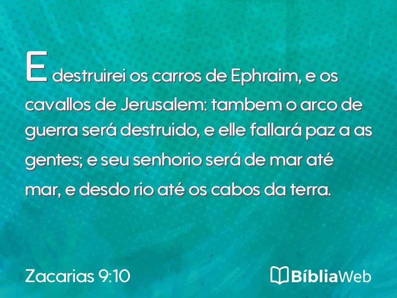 Zacarias 9:10 em imagem para compartilhar