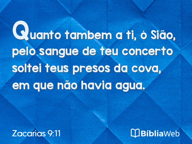 Zacarias 9:11 em imagem para compartilhar