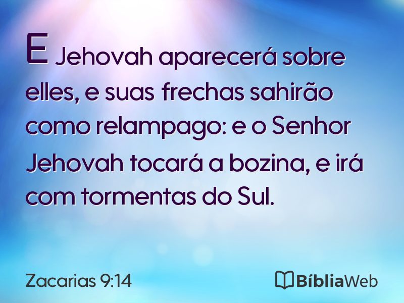 Zacarias 9:14 em imagem para compartilhar