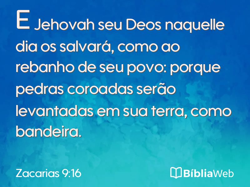 Zacarias 9:16 em imagem para compartilhar