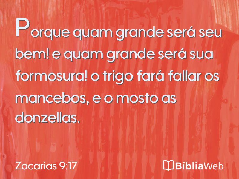 Zacarias 9:17 em imagem para compartilhar