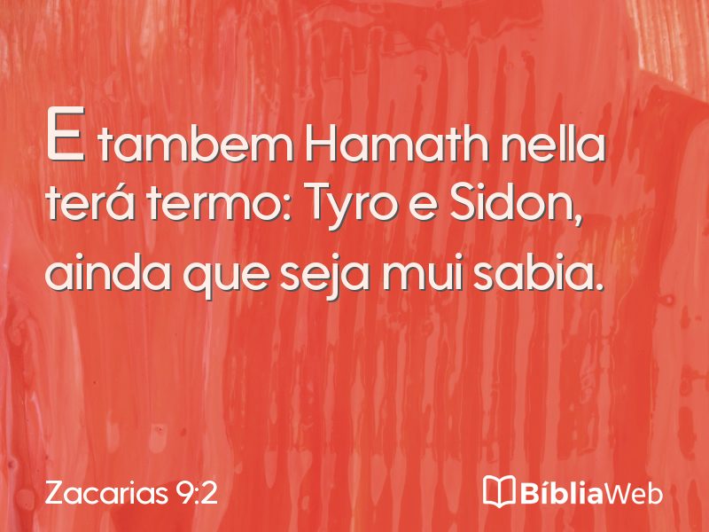 Zacarias 9:2 em imagem para compartilhar